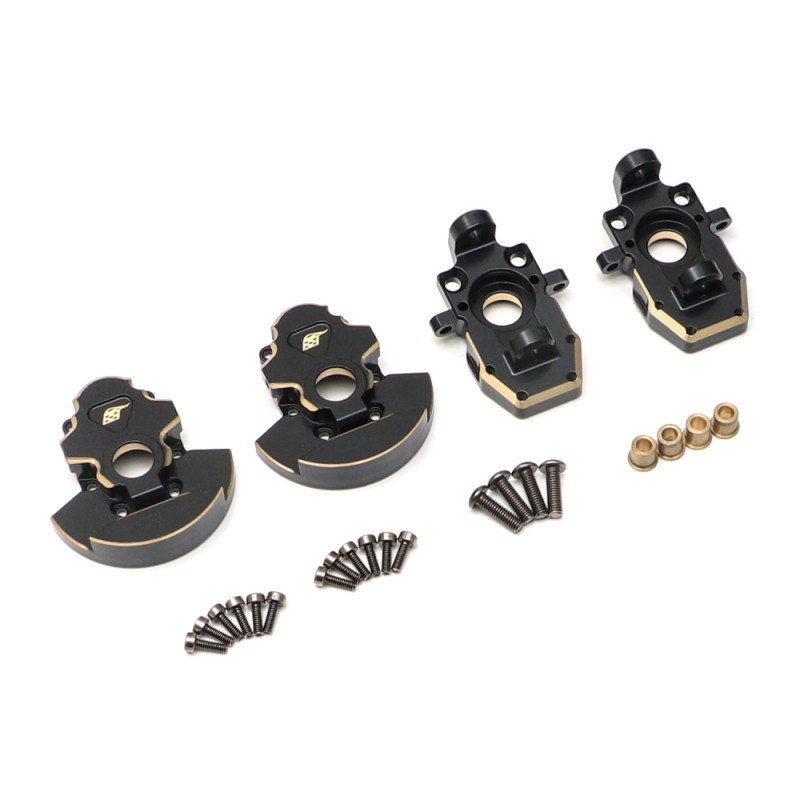 Boom Racing BRPT009 Brass Front Knuckles & Knuckle Covers for AR44/BRX70/BRX80/BRX90 Portal PHAT Axle