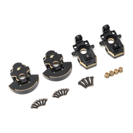 Boom Racing BRPT009 Brass Front Knuckles & Knuckle Covers for AR44/BRX70/BRX80/BRX90 Portal PHAT Axle