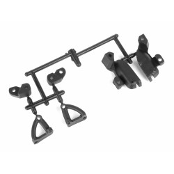 Boom Racing BRZIL011 Front Bumper Bracket / Body Mount L/R / Side Mirror Bracket L/R Part-Tree for BRX01 AWB