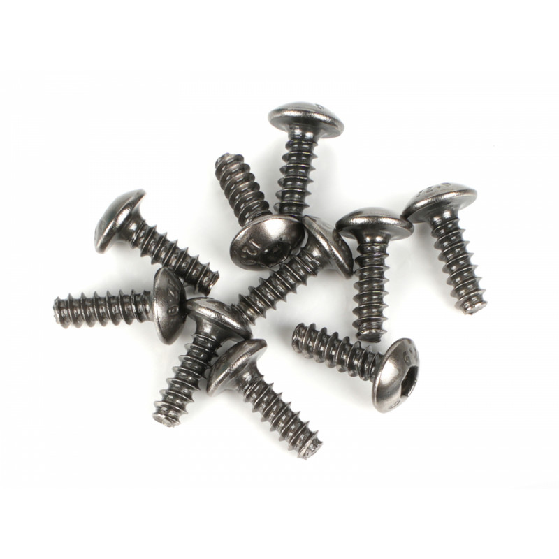 Boom Racing BRASBH2508/ST M2.5x8mm Round Head Self Tapping 12.9 Grade Screws (10)