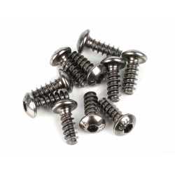 Boom Racing BRASBH3008/ST M3.0x8mm Round Head Self Tapping 10.8 Grade Screws (10)