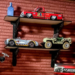 CRM shelves for scale garage 1/10 made of wood (2 pcs)