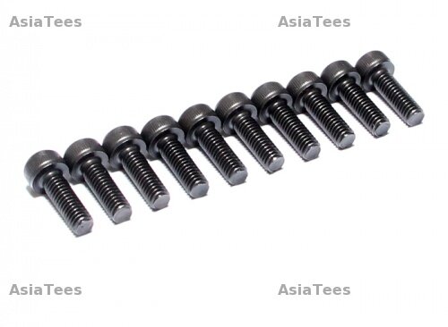 BoomRacing Wide Cap Head M4X12MM 3.0MM Hex Socket Screws Bolts (10) Black BRACH4012
