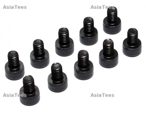 BoomRacing M4x6mm Socket Cap Screw 12.9 Grade Nickel Plated Screws (10) BRASCH4006
