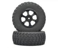 BoomRacing 1/10 Short Course Wheel  +Tire Set (1 pair) B...