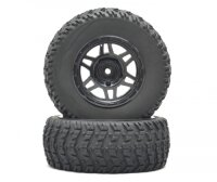 BoomRacing 1/10 Short Course Wheel +Tire Set(1 Pair) C...