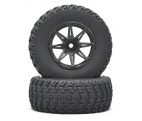 BoomRacing 1/10 Short Course Wheel +Tire Set(1 Pair) D...