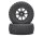 BoomRacing 1/10 Short Course Wheel +Tire Set(1 Pair) D Black BRK654023BK