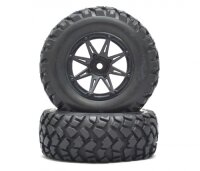 BoomRacing 1/10 Short Course Wheel +Tire Set(1 Pair) E...