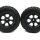 BoomRacing 1/10 Short Course Wheel +Tire Set(1 Pair) G Black BRK654031BK
