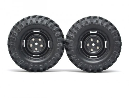 BoomRacing 1/10 KRT Crawler Wheel & Tire Set 96MM K1 Black BRK624106BK