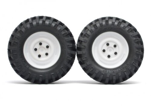 BoomRacing 1/10 KRT Crawler Wheel & Tire Set 96MM K1 White BRK624106W