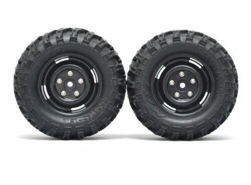 BoomRacing 1/10 KRT Crawler Wheel & Tire Set 90MM K1 Black BRK624190BK