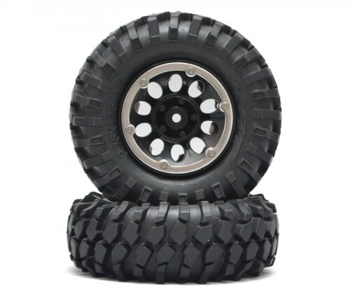 BoomRacing 1/10 KRT Crawler Tire Set 96MM K1 Black BRK624206BK