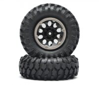 BoomRacing 1/10 KRT Crawler Tire Set 96MM K1 Black...