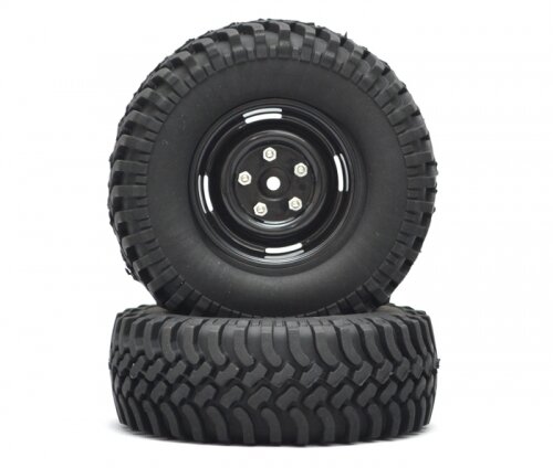 BoomRacing 1/10 KRT Crawler Tire Set 100MM K3 Black BRK624100BK