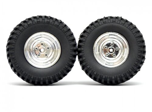 BoomRacing 1/10 KRT Crawler Chrome Tire Set 100MM K3 BRK624100C