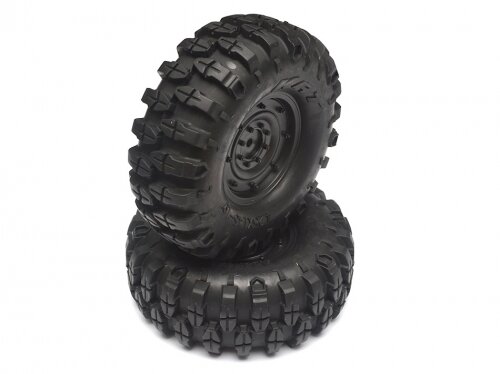 BoomRacing 1/10 KRT Crawler Tire Set 108MM K2 Black BRK624018BK
