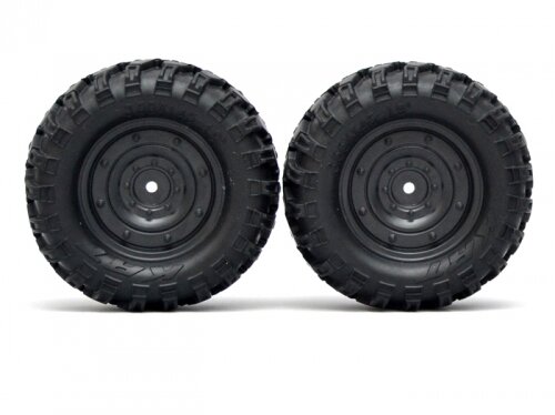 BoomRacing 1/10 KRT Crawler Wheel & Tire Set 90MM K1 Black BRK624000BK