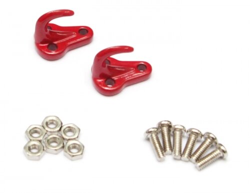 BoomRacing 1/10 Bolt-on Hooks / Large Red RECON G6 The Fix Certified BRKT790064