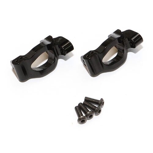 Team Raffee & Co Aluminum Front C-Hub - 1 Pair Black for Traxxas LaTrax Teton BRTE003BK