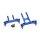 Team Raffee & Co Aluminum Front & Rear Body Post - 1 Set Blue for Traxxas LaTrax Teton BRTE011B