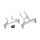 Team Raffee & Co Aluminum Front & Rear Body Post - 1 Set Silver for Traxxas LaTrax Teton BRTE011S