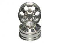 BoomRacing Aluminum Front Wheel Set 7-hole (2 Pcs) Silver...