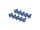 BoomRacing Aluminum 7075 M3x6 Hex Socket Button Head Screws Bolts  (10) Blue BRHSA36B