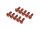BoomRacing Aluminum 7075 M3x8 Hex Socket Button Head Screws Bolts  (10) Orange BRHSA38OR