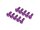 BoomRacing Aluminum 7075 M3x8 Hex Socket Button Head Screws Bolts  (10) Purple BRHSA38P