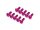 BoomRacing Aluminum 7075 M3x8 Hex Socket Button Head Screws Bolts  (10) Pink BRHSA38PK