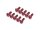 BoomRacing Aluminum 7075 M3x8 Hex Socket Button Head Screws Bolts  (10) Red BRHSA38R
