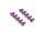BoomRacing Aluminum 7075 M3x6 Hex Socket Flat HeadScrews Bolts  (10) Purple BRHSB36P
