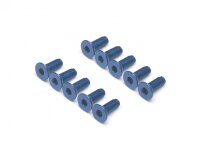 BoomRacing Aluminum 7075 M3x8 Hex Socket Flat Head Screws...