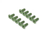BoomRacing Aluminum 7075 M3x8 Hex Socket Flat Head Screws...