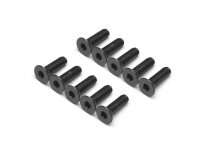 BoomRacing Aluminum 7075 M3x10 Hex Socket Flat Head...
