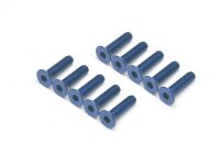 BoomRacing Aluminum 7075 M3x12 Hex Socket Flat Head...