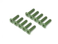 BoomRacing Aluminum 7075 M3x12 Hex Socket Flat Head...