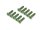 BoomRacing Aluminum 7075 M3x12 Hex Socket Flat Head Screws Bolts (10) Green BRHSB312G
