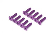 BoomRacing Aluminum 7075 M3x12 Hex Socket Flat Head...