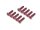 BoomRacing Aluminum 7075 M3x12 Hex Socket Flat Head Screws Bolts (10) Red BRHSB312R