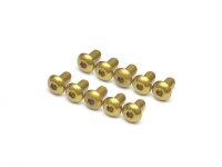 BoomRacing Gold Anodized Alloy M3x6 Hex Socket Button...