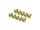BoomRacing Gold Anodized Alloy M3x6 Hex Socket Button Head Screws Bolts  (10) BRHSA36BJ