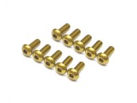 BoomRacing Gold Anodized Alloy M3x8 Hex Socket Button...