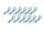 BoomRacing Small-ring 45 Deg Body Clips 12Pcs Blue BRACS12B