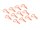 BoomRacing Large-ring Body Clips 12Pcs  Orange BRACL12OR