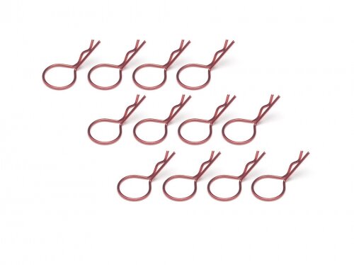 BoomRacing Large-ring Body Clips 12Pcs  Red BRACL12R