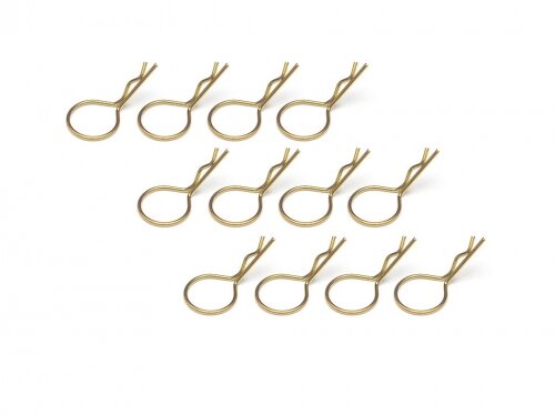 BoomRacing Large-ring Body Clips 12Pcs  Gold BRACL12GD
