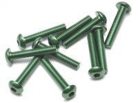 BoomRacing Aluminum 7075 M3x14 Hex Socket Button Head...